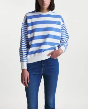 Polo Ralph Lauren   Sweatshirt Relaxed Long Sleeve Stripe Vit/blå 